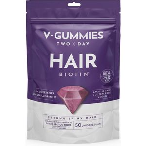 V-GUMMIES HAIR BIOTIN - Vitamine Gummie - 50 Stuks