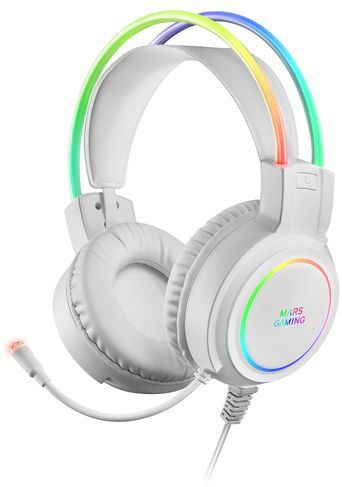 Mars Gaming - MHRGB Gamingheadset - Wit - 360º Chroma Verlichting