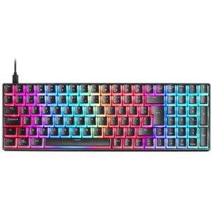 Mars Gaming MKULTRARFR MKULTRA, Mechanisch Toetsenbord Zwart RGB, Compact 96%, Schakelaar Outemu SQ Red, Franse Taal,zwart
