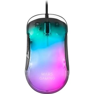 Mars Gaming - Mmglow Gamingmuis - Zwart - 12800 DPI - Ultralicht