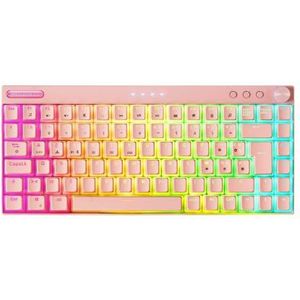 Mars Gaming MKCLOUD, Wireless Mechanisch Toetsenbord RGB Roze, Ultra-compact 75%, Switch Outemu SQ PRO Red, Taal Frans