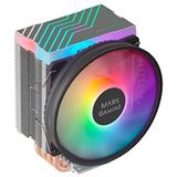 Mars Gaming MCPU44, Dubbele ARGB CPU Heatsink, 4 Heatpipes HCT, TDP 160W, Ultrastille PWM 11cm Ventilatoren