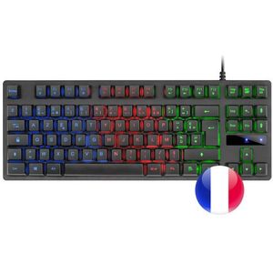 Mars Gaming MK02FR toetsenbord Gamen USB AZERTY Frans Zwart