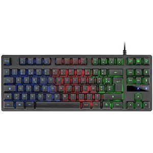 Mars Gaming MK02 USB 2.0 Gaming toetsenbord H-Mech, Compact TKL, FRGB Rainbow, anti-ghosting, Taal Frans