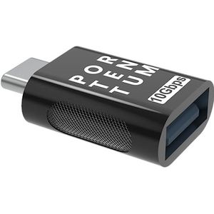 PORTENTUM 3 eenheden USB c naar USB Adapter 3.0 (3.1) Adapter met 10 Gb Snelheid, Premium Zink Body met Hoge Hittebestendigheid - USB naar Type C Adapter met een gewicht van slechts 5 gram