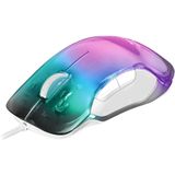 Mars Gaming MMGLOW, RGB Chroma-Glow Gaming Muis, Spiegelende Afwerking, Ultra-lichtgewicht, 12800 DPI, Wit