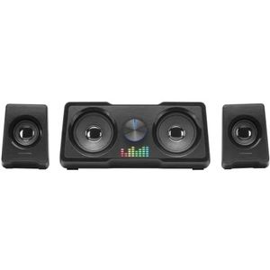 Mars Gaming MS22, Compact Gaming Luidsprekers 2.2, RGB Flow, Subwoofer + 4 Actieve Luidsprekers, DSP Sound 35W, Zwart