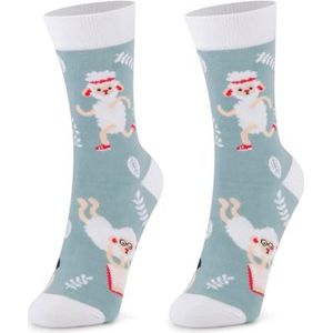 Kylie Crazy Pak sokken halve schacht maat 28-35 schaap, Meerkleurig, 28-35