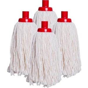 Fregola Verpakking met 4 mop van katoen, wit, 35 x 28 x 8 cm
