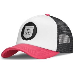 Oblack Trucker Classic Kids Pet voor kinderen, baseballpet voor heren, Roze