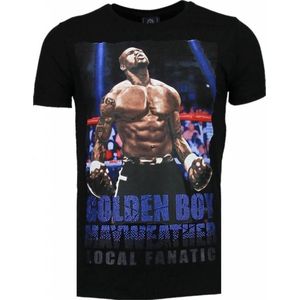 Golden Boy Mayweather - Rhinestone T-shirt - Zwart