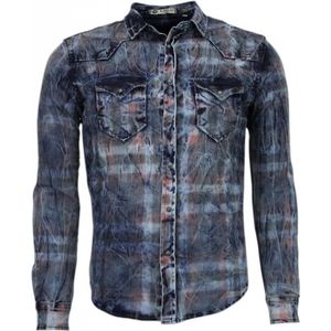 Enos - Denim - Overhemd - Lange Mouwen