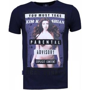 Kim Kardashian - Rhinestone T-shirt - Navy