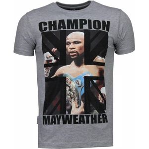 Mayweather - Rhinestone T-shirt - Grijs