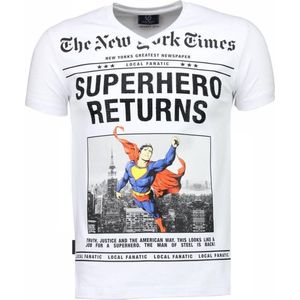 SuperHero Returns - T-shirt - Wit