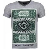 Local Fanatic - One Dollar Eye - T-shirt - Kleur: Zie Afbeelding - Materiaal: 93% Katoen 7% Polyester