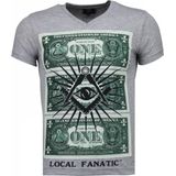 Local Fanatic - One Dollar Eye - T-shirt - Kleur: Zie Afbeelding - Materiaal: 93% Katoen 7% Polyester
