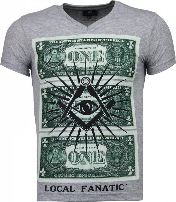 Local Fanatic - One Dollar Eye - T-shirt - Kleur: Zie Afbeelding - Materiaal: 93% Katoen 7% Polyester