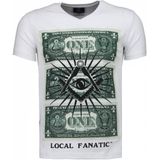 Local Fanatic - One Dollar Eye - T-shirt - Kleur: Zie Afbeelding - Materiaal: 93% Katoen 7% Polyester