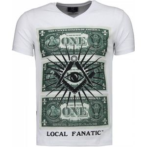 Local Fanatic - One Dollar Eye - T-shirt - Kleur: Zie Afbeelding - Materiaal: 93% Katoen 7% Polyester