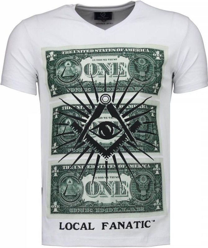 Local Fanatic - One Dollar Eye - T-shirt - Kleur: Zie Afbeelding - Materiaal: 93% Katoen 7% Polyester