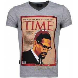 Malcolm X - T-shirt - Grijs