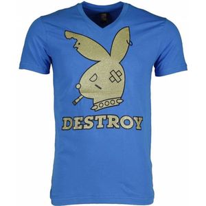 T-shirt - Bedrukt - Zie Afbeelding - 93% Katoen 7% Polyester