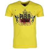 T-shirt - Pablo Escobar Crime Boss - Geel