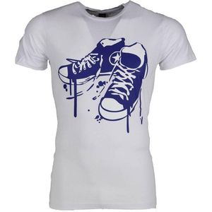 T-shirt - Sneakers - Wit