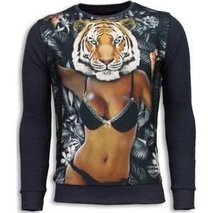 Tiger Chick - Sweater - Donker Grijs