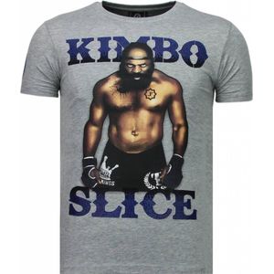 Kimbo Slice - Rhinestone T-shirt - Grijs