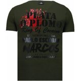 El Chapo - Flockprint T-shirt - Navy