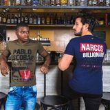 El Chapo - Flockprint T-shirt - Navy