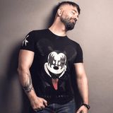 Punisher Mickey - Rhinestone T-shirt - Navy