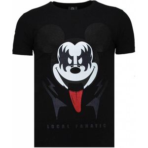 Punisher Mickey - Rhinestone T-shirt - Navy