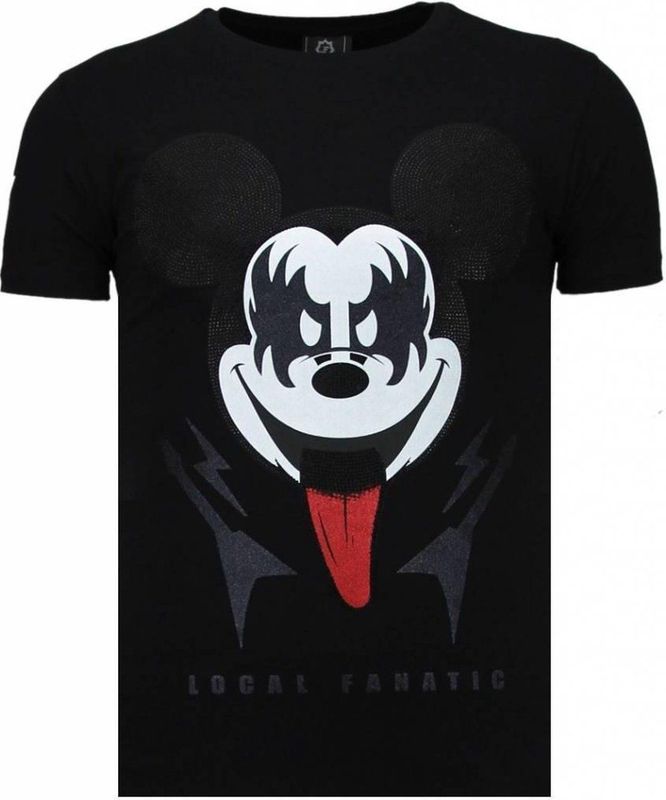 Punisher Mickey - Rhinestone T-shirt - Navy