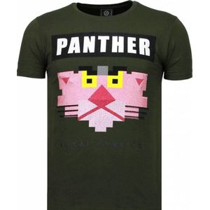 Panther For A Cougar - Rhinestone T-shirt - Groen