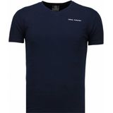 Basic Exclusieve V Neck - T-Shirt - Blauw