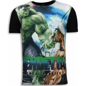 Vendetta - Digital Rhinestone T-shirt - Zwart