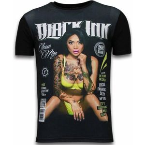 Black Ink Crew - Digital Rhinestone T-shirt - Zwart