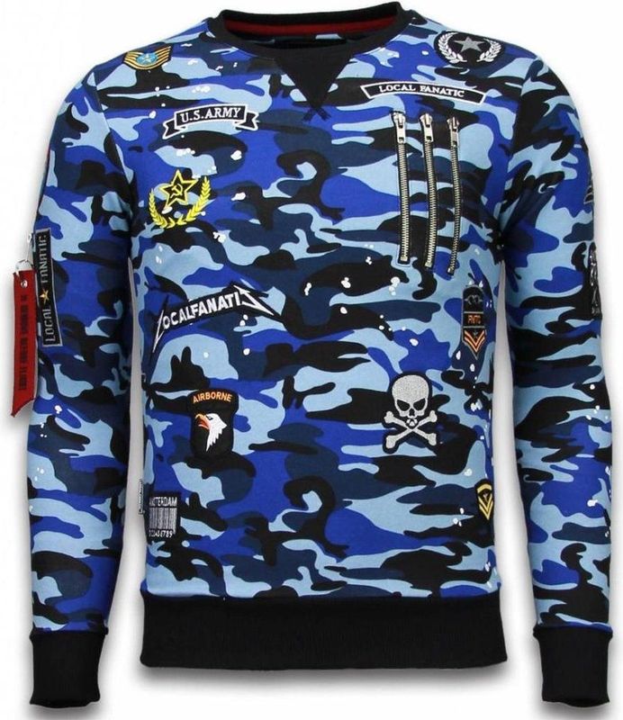 Exclusief Camo Embroidery - Sweater Patches - Blauw