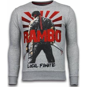 Rambo - Rhinestone Sweater - Licht Grijs