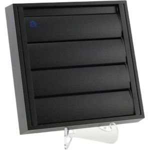 Overdrukrooster opbouw (BxH) 173 x 173mm - RAL9005 - ZWART