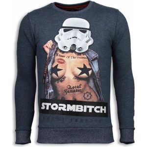Stormbitch - Rhinestone Sweater - Blauw