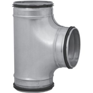 T-stuk 90º met afdichtingsrubber Ø 100mm - Ø 100mm - Ø 100mm