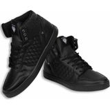 Heren Schoenen - Heren Sneaker High - Jailor Full Black Pu