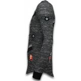 Longfit Asymmetric Embroidery - Sweater Patches - US Army - Roze