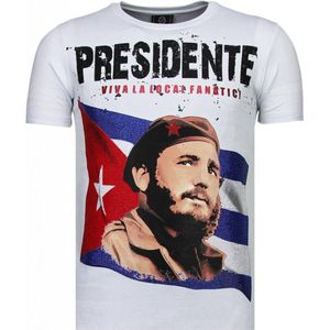 Presidente - Rhinestone T-shirt - Wit