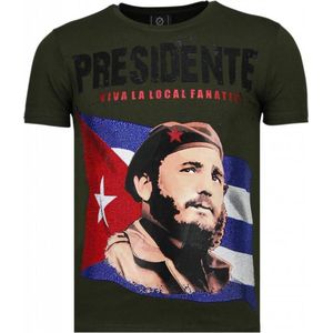 Presidente - Rhinestone T-shirt - Groen