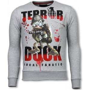 Terror Duck - Rhinestone Sweater - Grijs